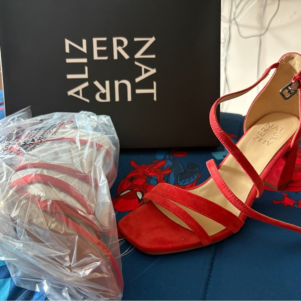 Naturalizer Women's Red Strappy Heels